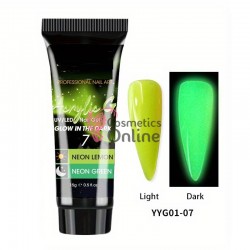 PolyGel UV LED Luminous pentru unghii false Queen-Fingers 15ml Cod YYG07 Neon Lemon